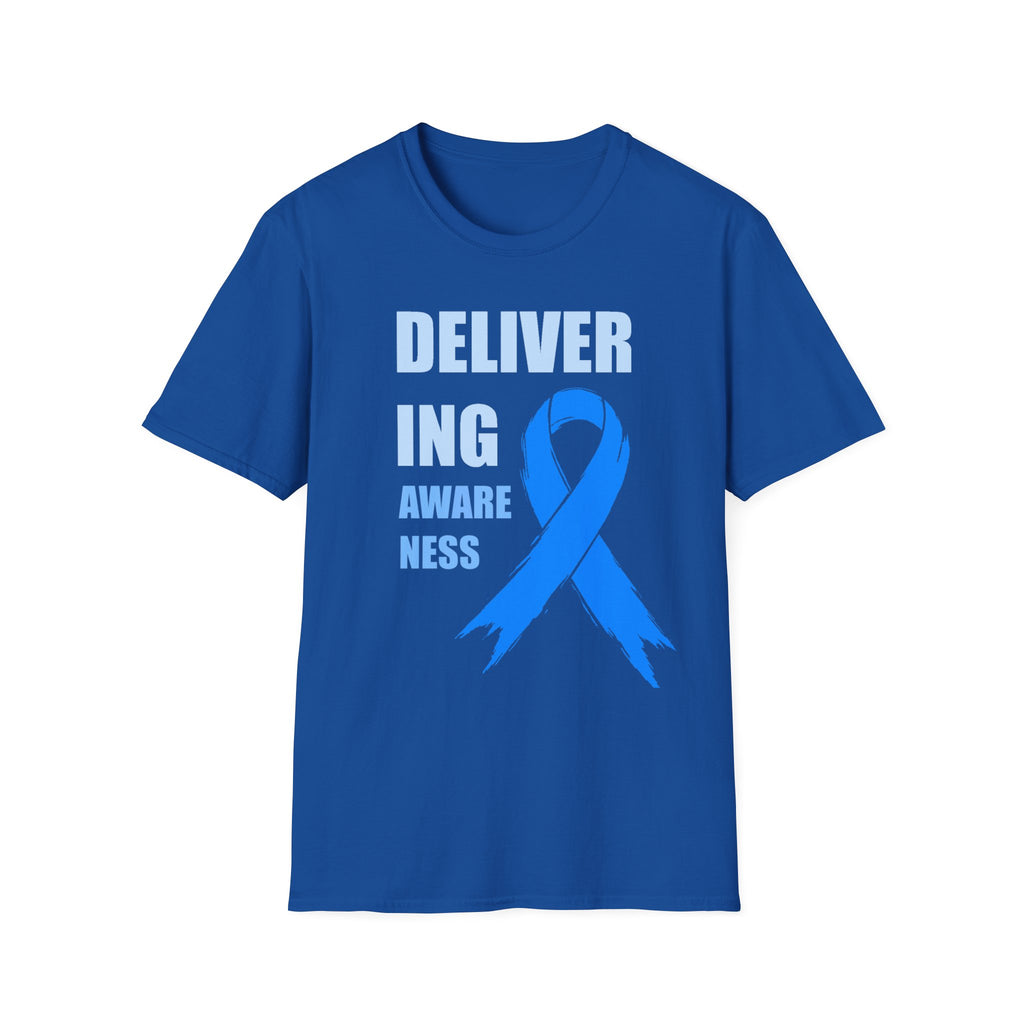 Prostate Cancer Awareness Shirt – Delivering Awareness Light Blue Ribbon Support Tee