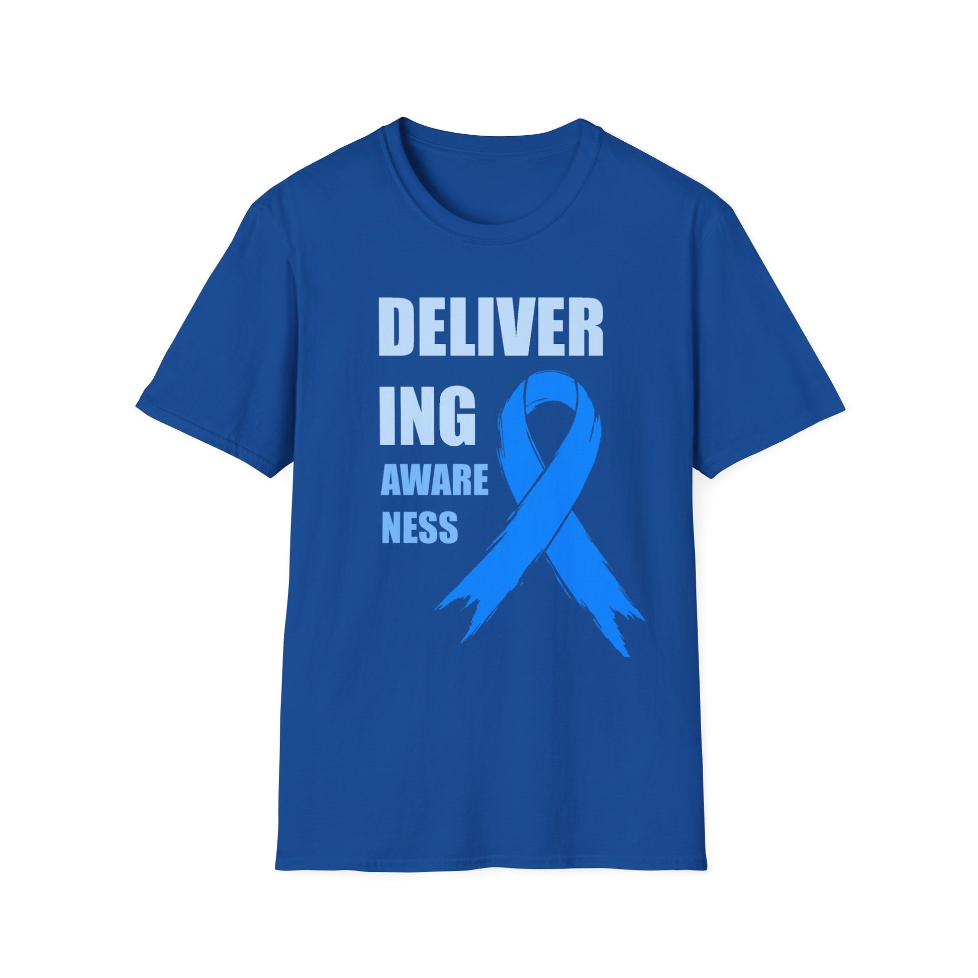 Prostate Cancer Awareness Shirt – Delivering Awareness Light Blue Ribbon Support Tee