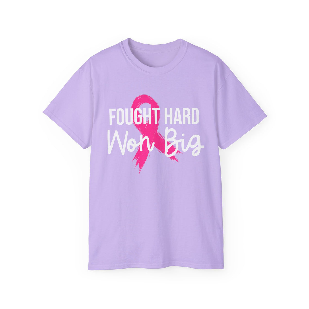 Fought Hard Won Big - Breast Cancer Survivor Tee
