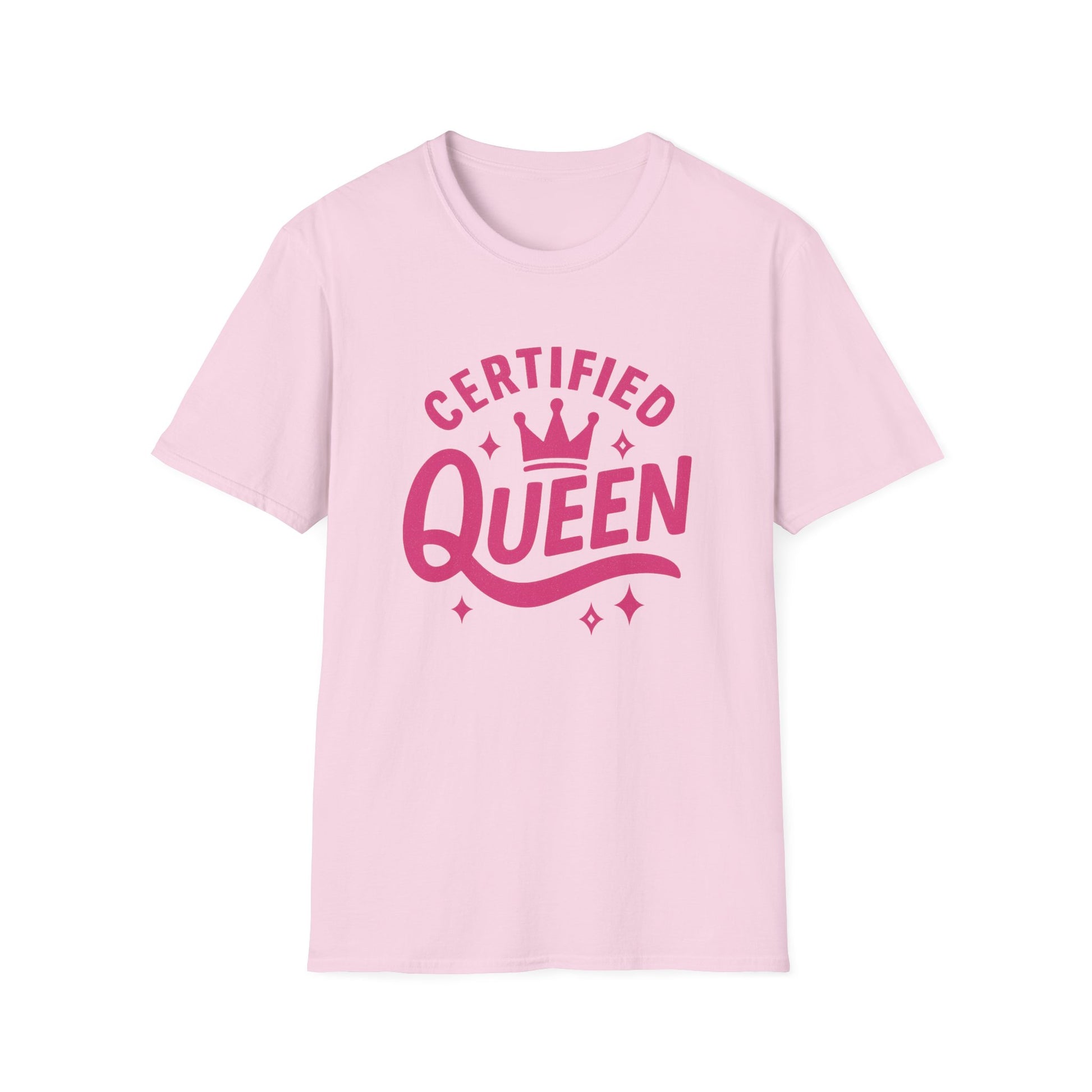 Certified Queen Unisex Softstyle T-Shirt, Gift for Her, Birthday Apparel, Casual Wear, Fun Statement Top, Queen T-Shirt