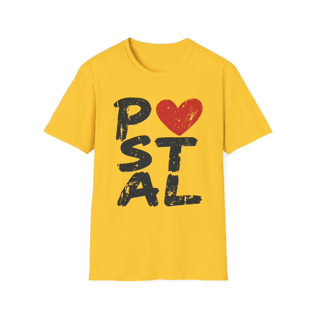 Postal Love T-Shirt - Unisex Softstyle Tee for Postal Workers, Letter Lovers, Proud Mail Carriers, Postal Workers, Gift for Holidays, Casual Wear