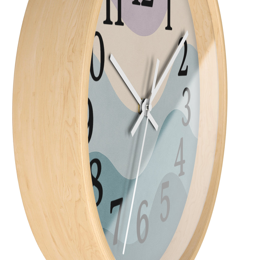 Serene Wave Wall Clock – Modern Home Décor, Gift for Ocean Lovers, Minimalist Timepiece, Coastal Vibes, Birthday Present