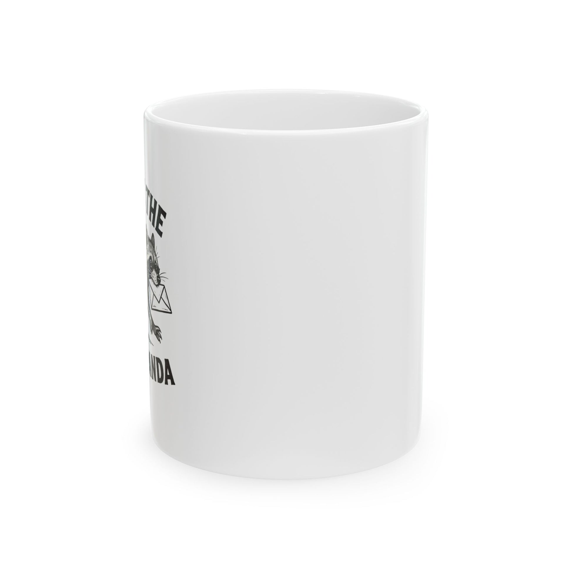 Blame The Trash Panda Ceramic Mug - Perfect for Animal Lovers, Funny Gift, Humor Mug, Home Decor, Coffee Cup