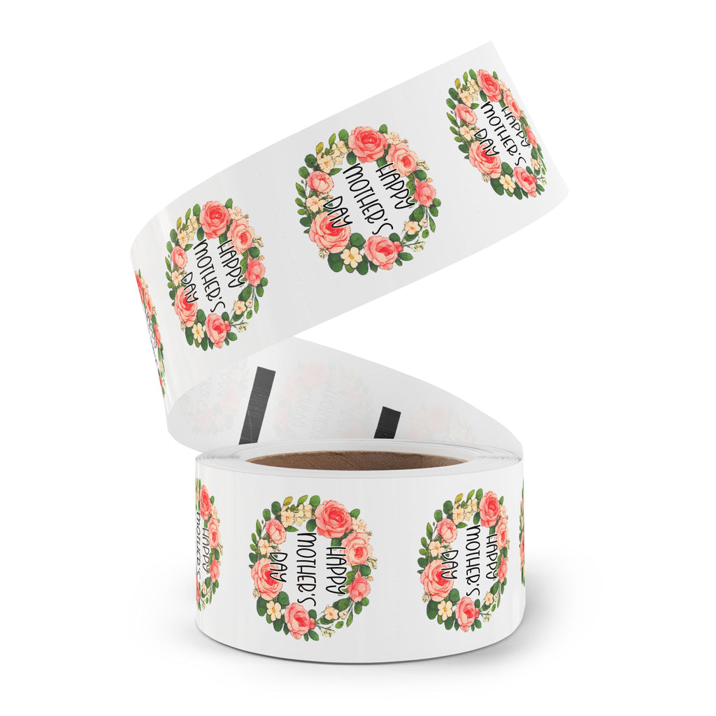 Cute Happy Mother's Day Sticker Labels — Roll of Decorative Mother’s Day Gift Seals
