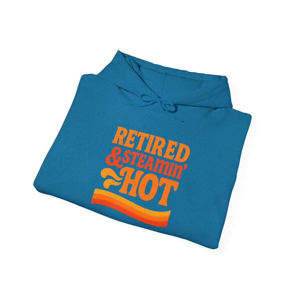 Retired & Steamin' Hot Hoodie | Unisex Heavy Blend Sweatshirt, Gift for Retirees, Postal Worker, Mail Carrier, Fun Retirement Apparel, Cozy Layer, Anniversary [...]