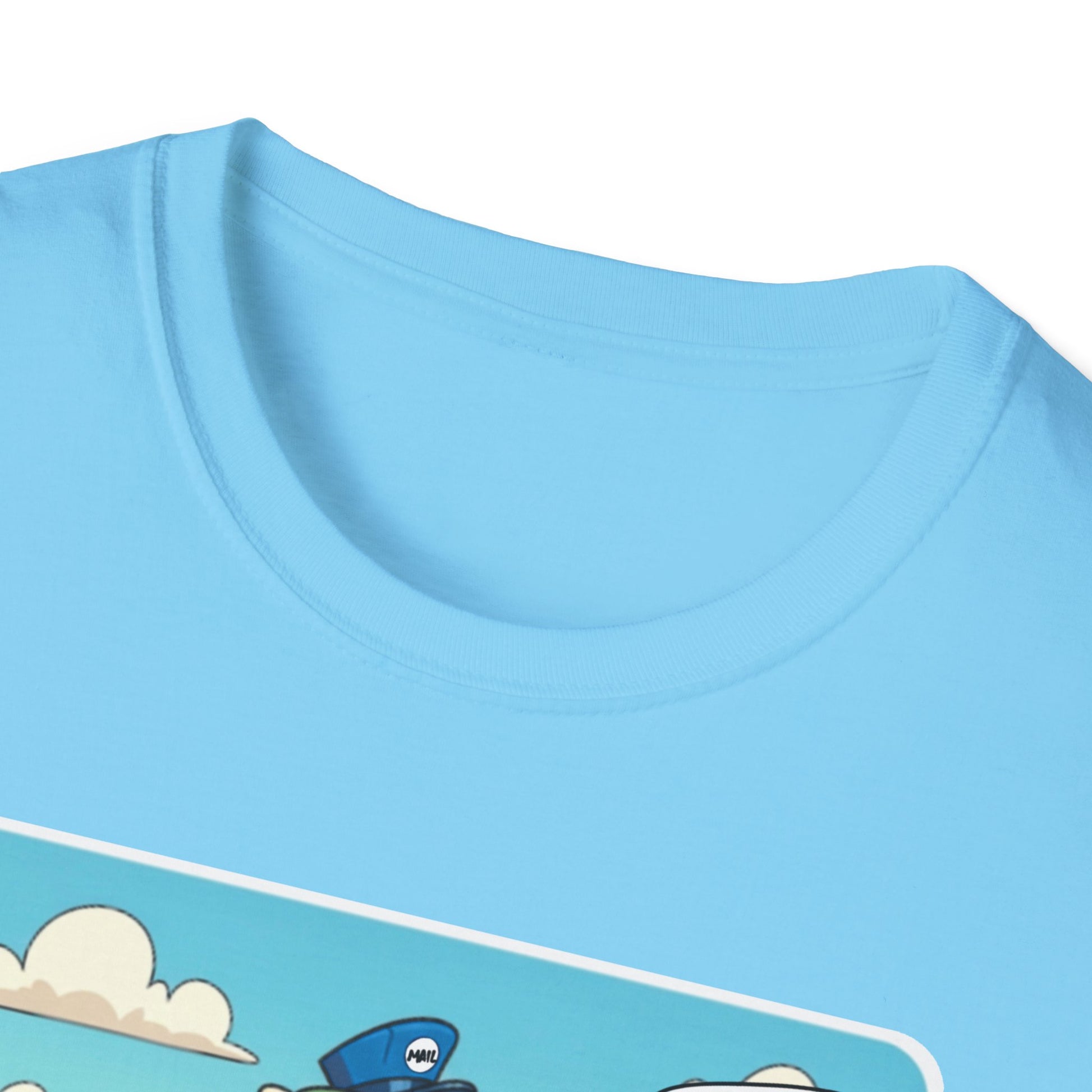 Whimsical Dinosaur Adventure T-Shirt for Kids, Fun Graphic Tee, Unisex Softstyle Shirt, Birthday Gift, Playful Design, Casual Wear