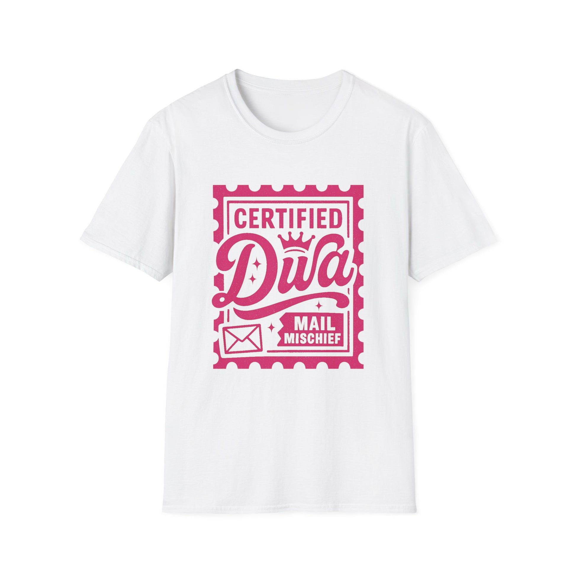 Certified Diva Mail Mischief Unisex T-Shirt, Fun Graphic Tee, Playful Gift, Casual Wear, Birthday, Holiday Celebrations