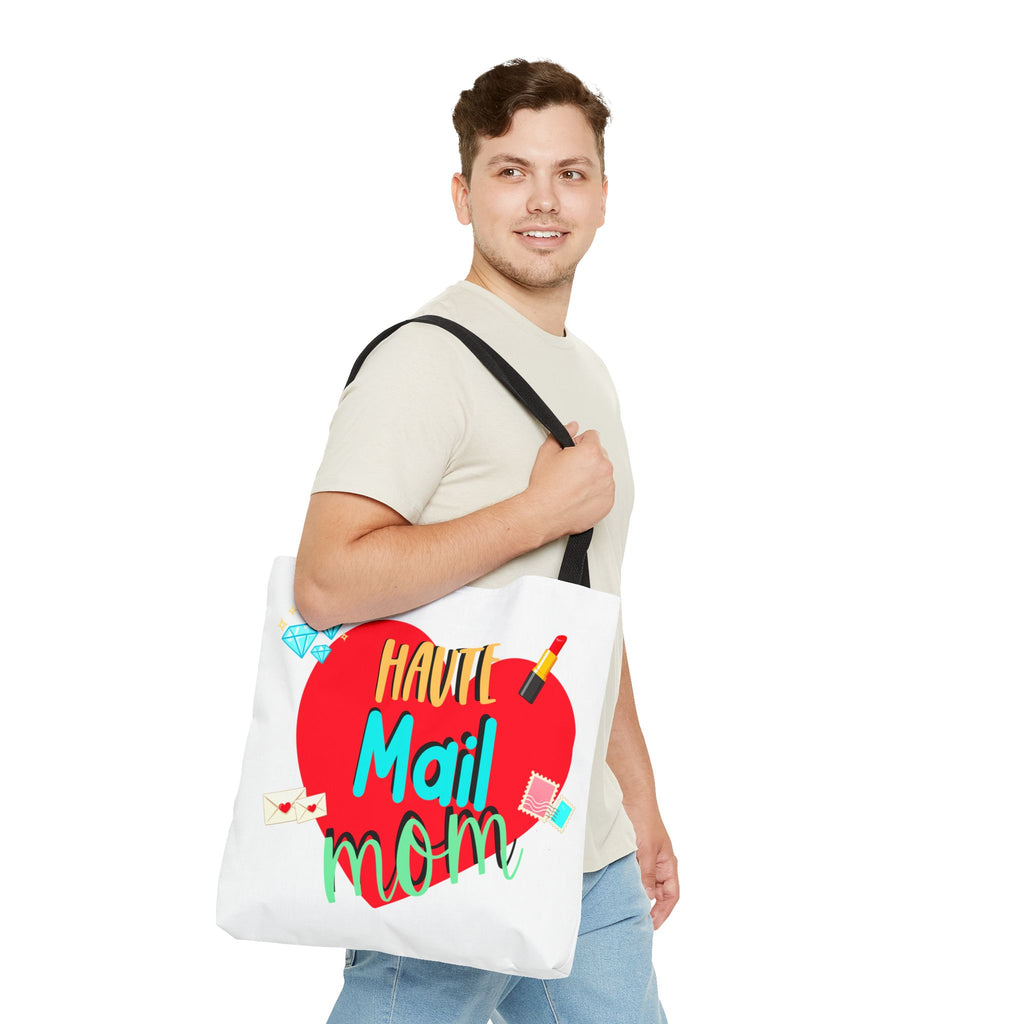 Tote Bag — "Haut Mail Mom" Heart Design Tote for Postal & Mom Gifts