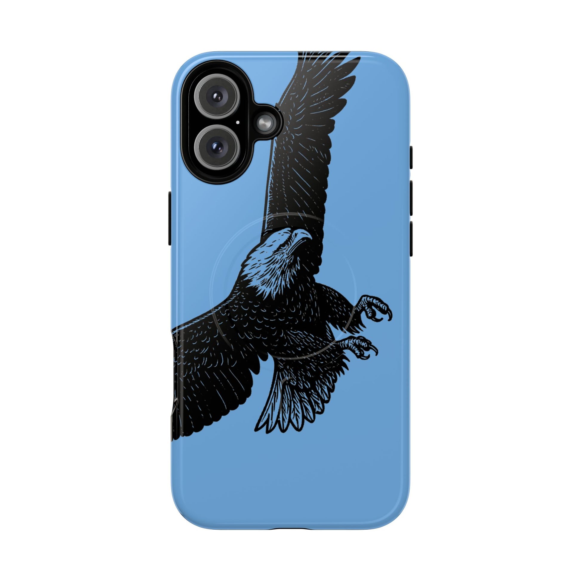 Eagle Flight Tough Magnetic Phone Case — Protective Magnetic Snap Cover with Soaring Eagle Design