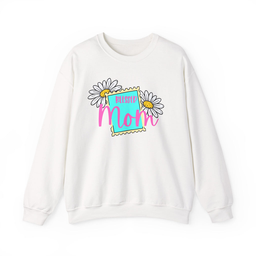 Blessed Mom Sweatshirt – Cute Mother’s Day Gift for Mom | Minimalist Stamp Design Crewneck | Mama Gift, Gift for Her