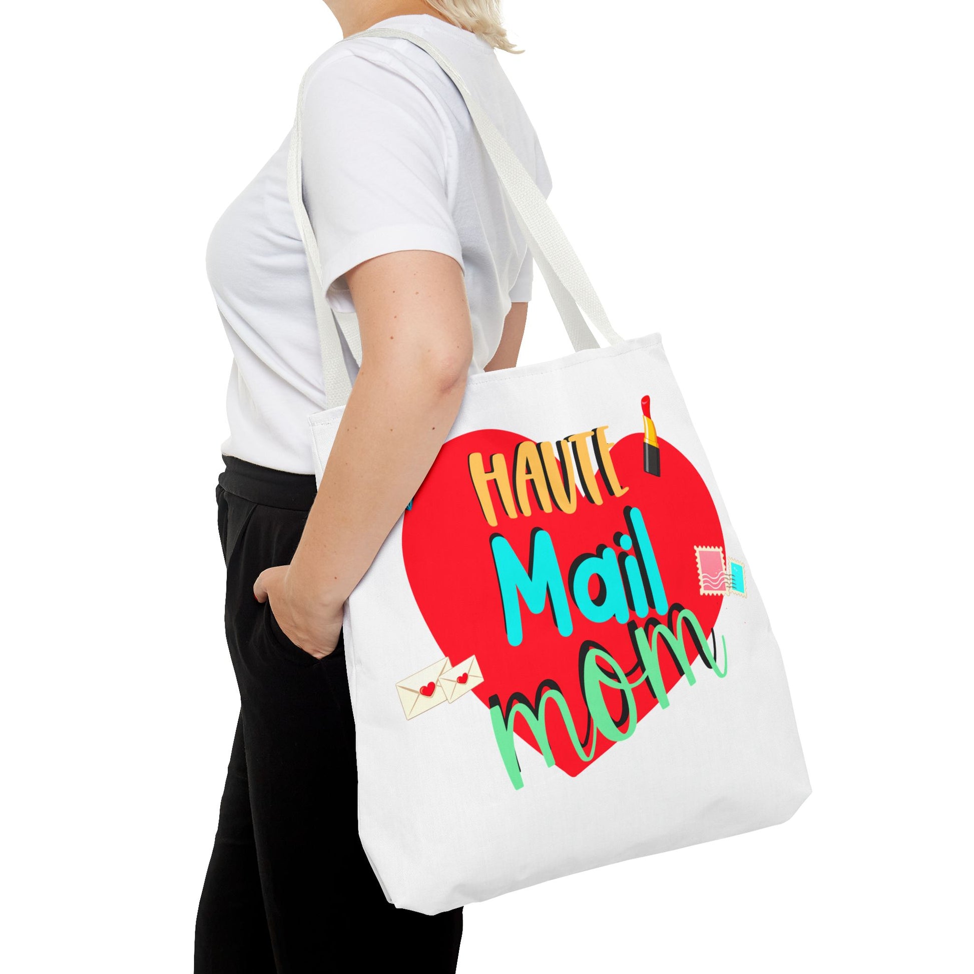 Tote Bag — "Haut Mail Mom" Heart Design Tote for Postal & Mom Gifts