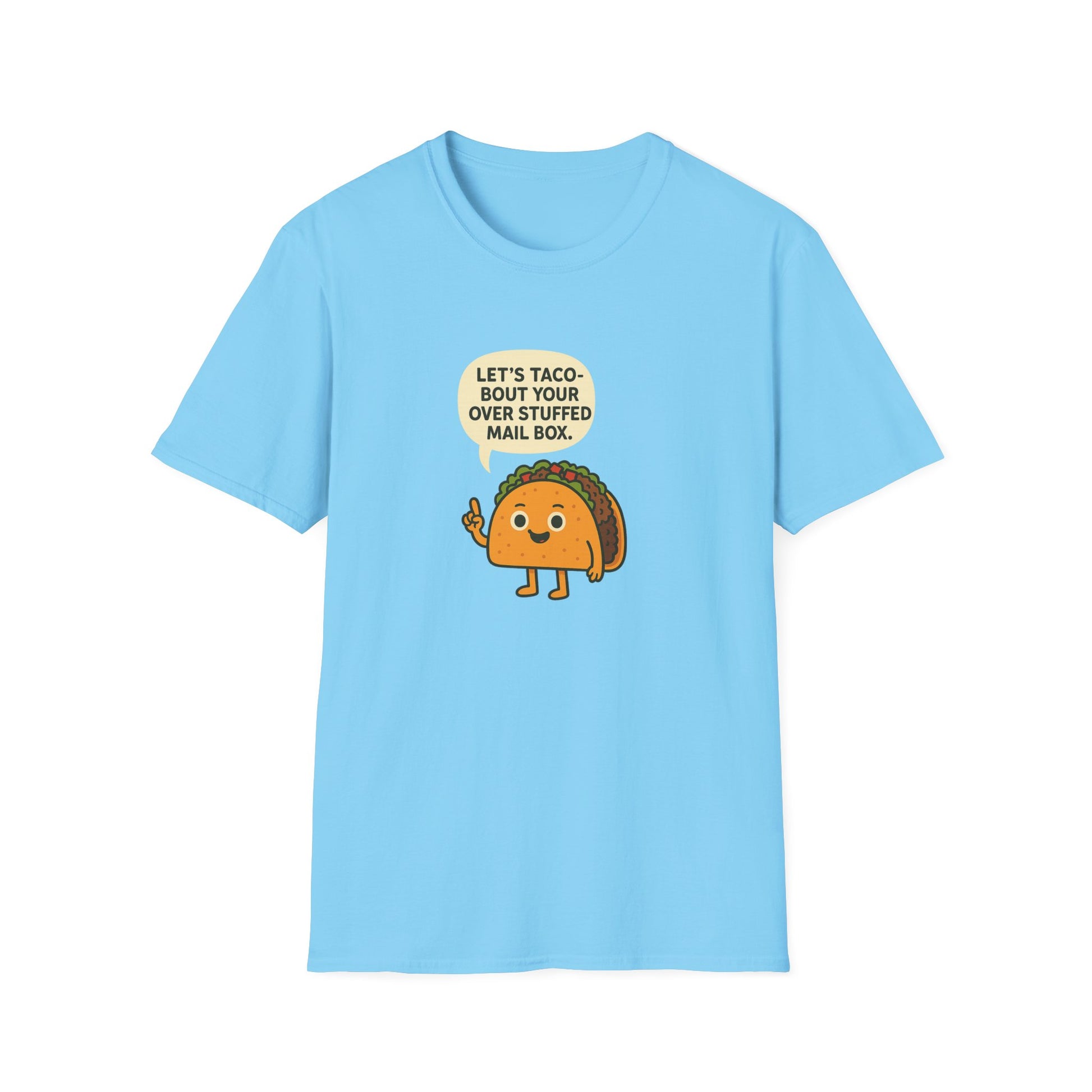 Let's Taco 'Bout It Unisex Softstyle T-Shirt | Fun Foodie Tee for Taco Lovers, Perfect Gift for Birthdays, Taco Tuesday, or Food Events
