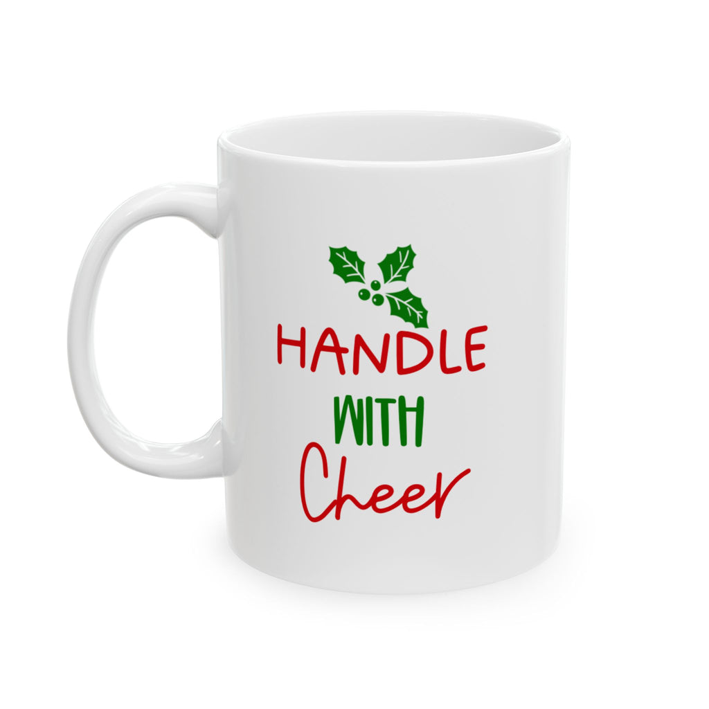 Happy Holidays Ceramic Coffee Mug, Festive Mug, Gift for Coffee Lovers, Personalized Holiday Mug, Christmas Gift Idea