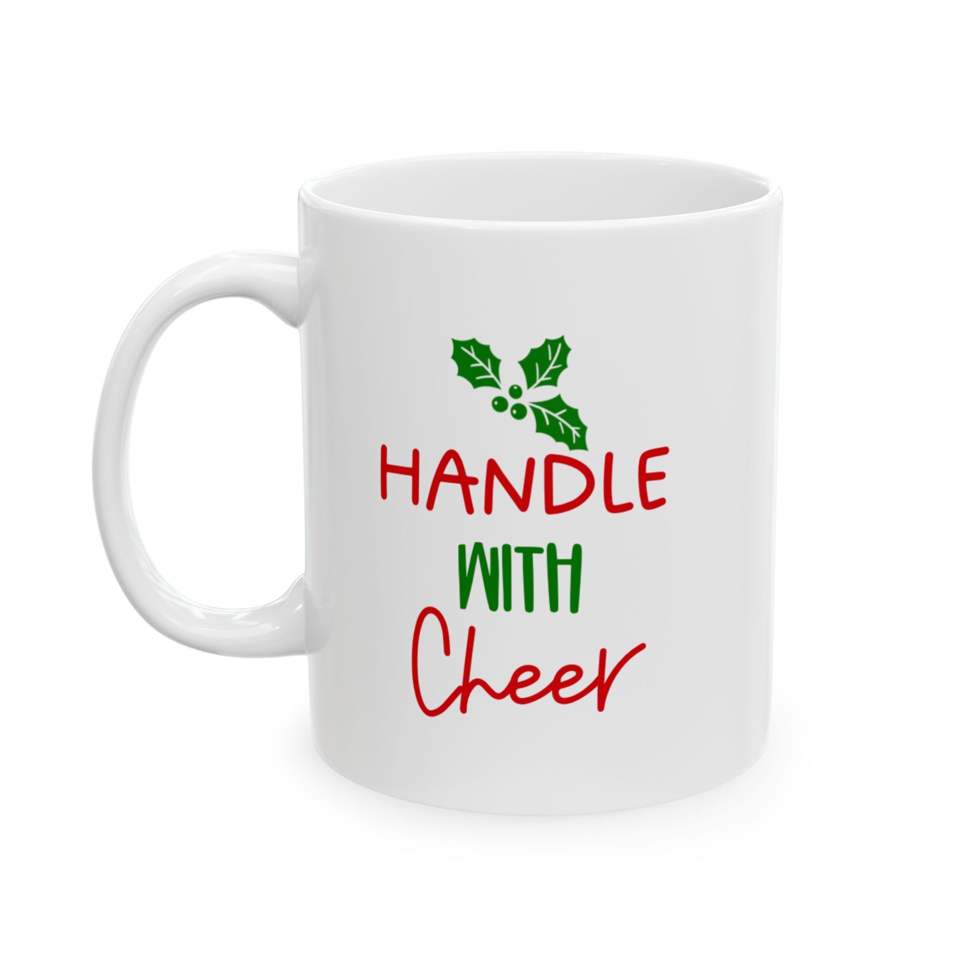 Happy Holidays Ceramic Coffee Mug, Festive Mug, Gift for Coffee Lovers, Personalized Holiday Mug, Christmas Gift Idea