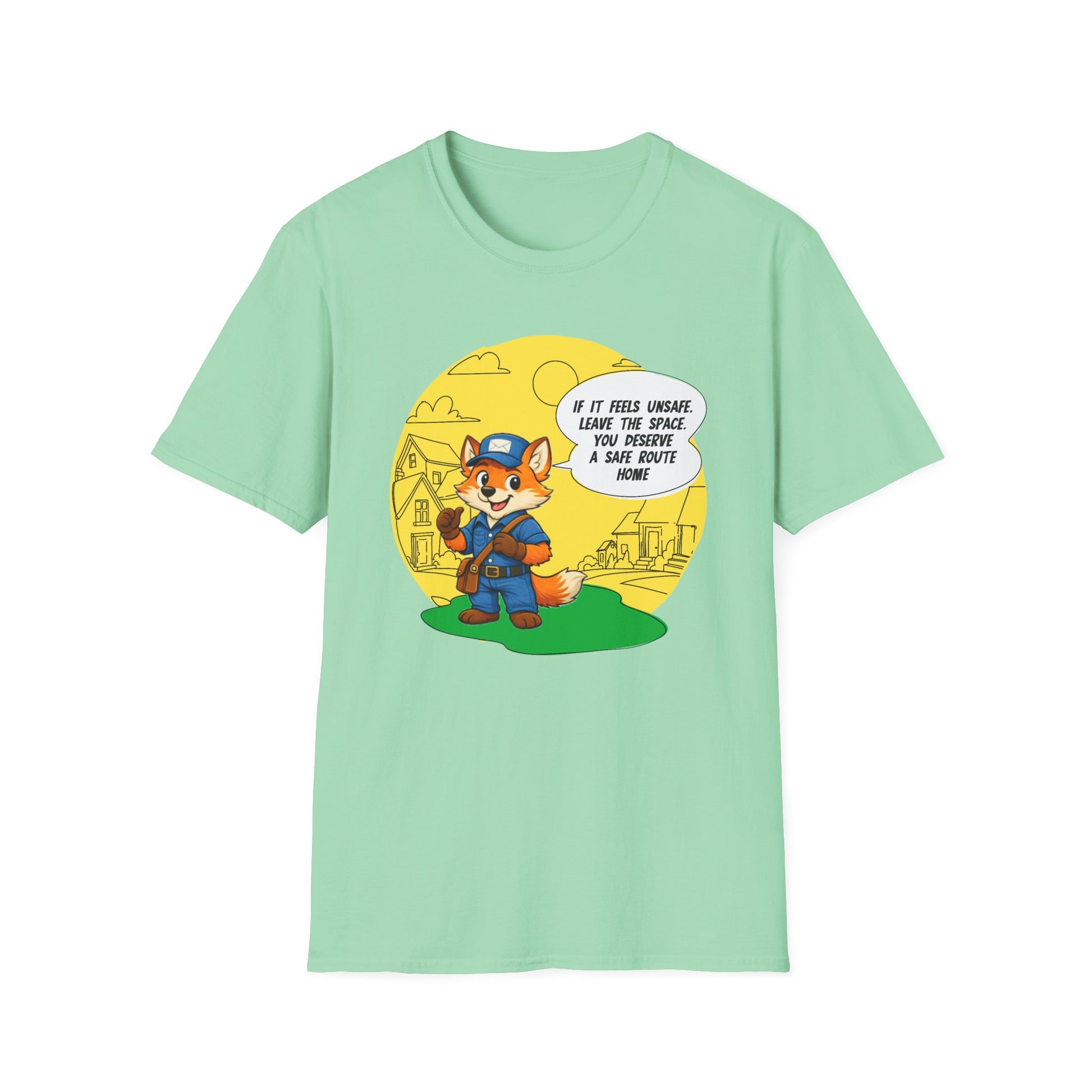 Safe Route Home – Delivery Worker Safety Awareness T-Shirt