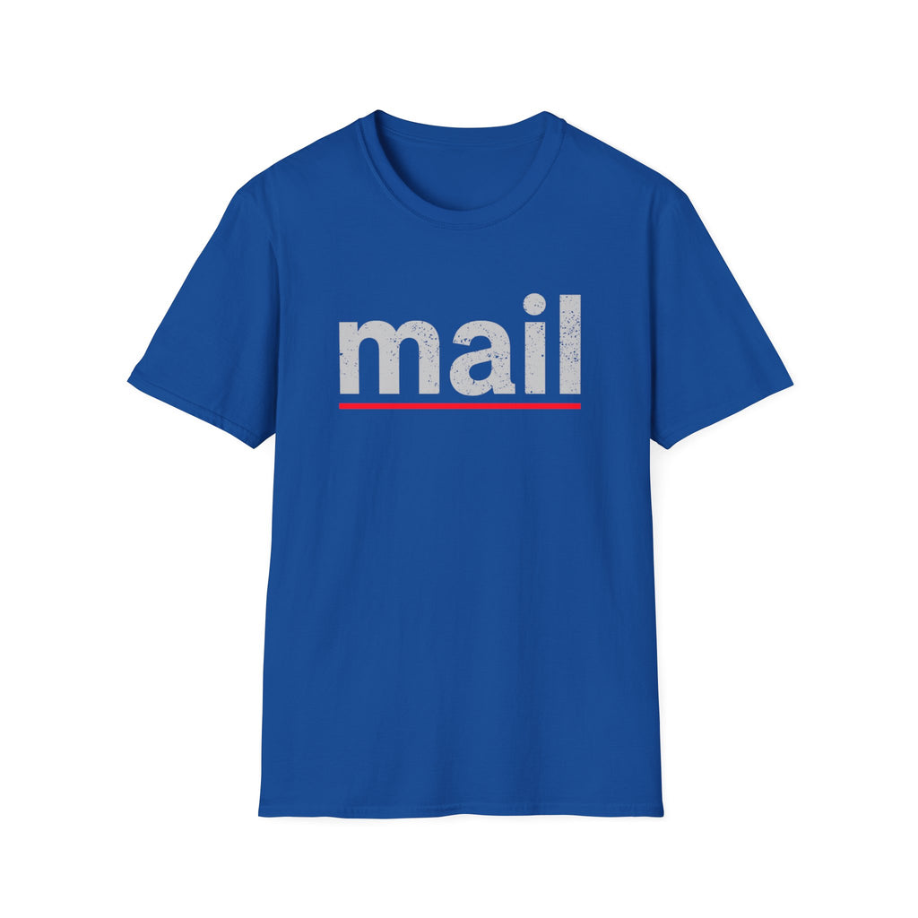 Mail-Themed Unisex T-Shirt, Casual Wear, Gift for Postal Workers, Unique Birthday Present, Fun Everyday Tee