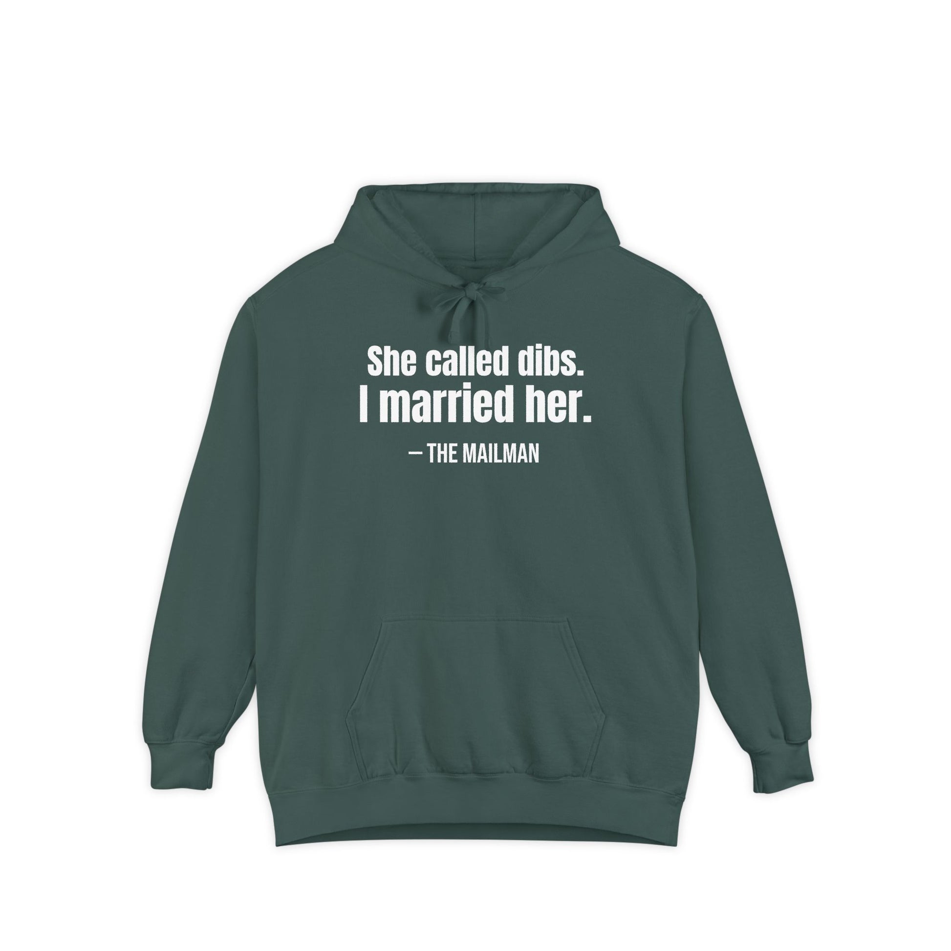 She Called Dibs I Married Her Hoodie – Funny Couple Hoodie, Husband Humor Pullover, Matching Set Gift