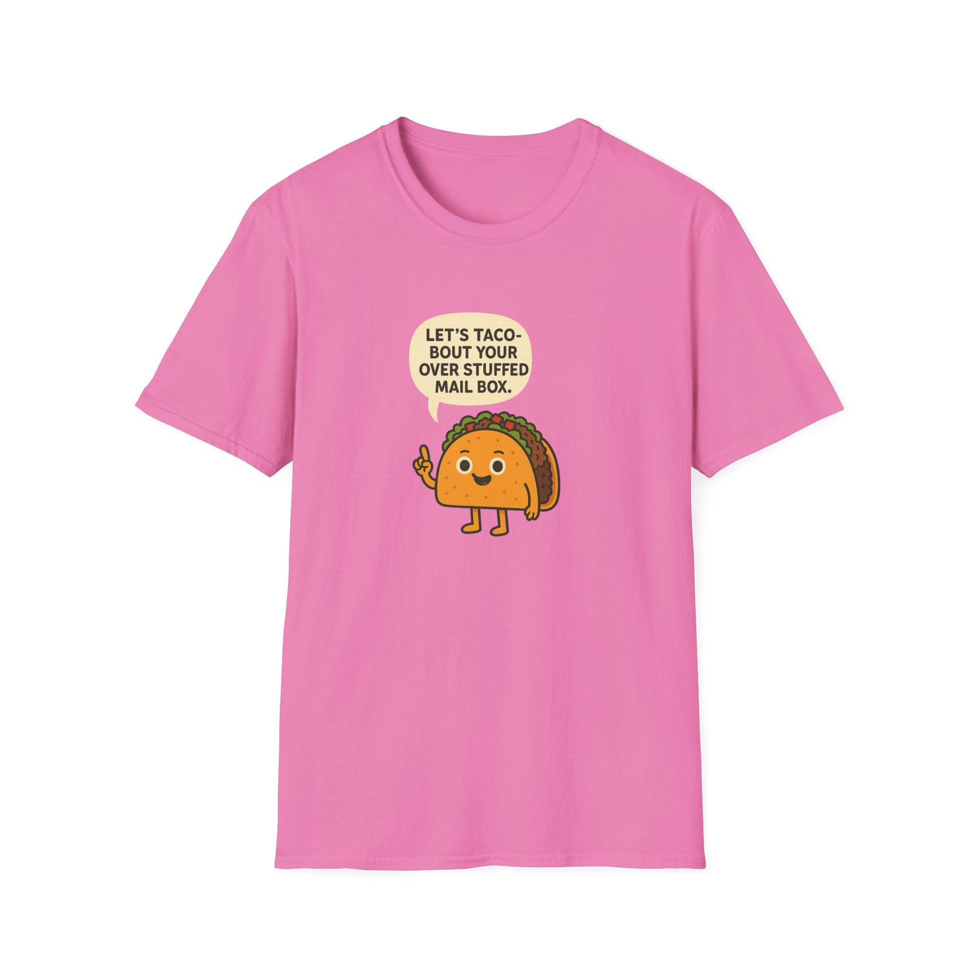 Let's Taco 'Bout It Unisex Softstyle T-Shirt | Fun Foodie Tee for Taco Lovers, Perfect Gift for Birthdays, Taco Tuesday, or Food Events