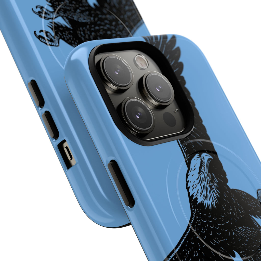 Eagle Flight Tough Magnetic Phone Case — Protective Magnetic Snap Cover with Soaring Eagle Design