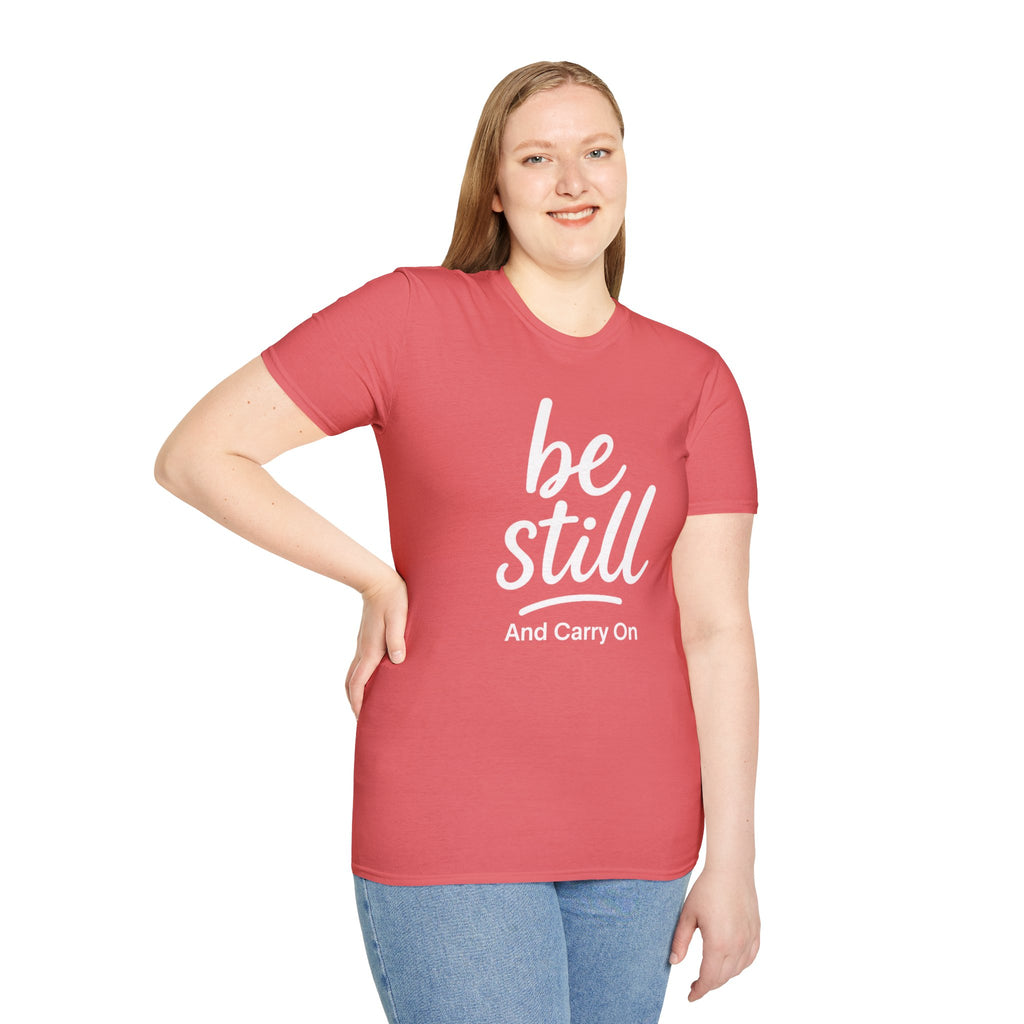 Be Still And Carry On Graphic Tee- Inspirational T-Shirt design for postal workers and people of faith