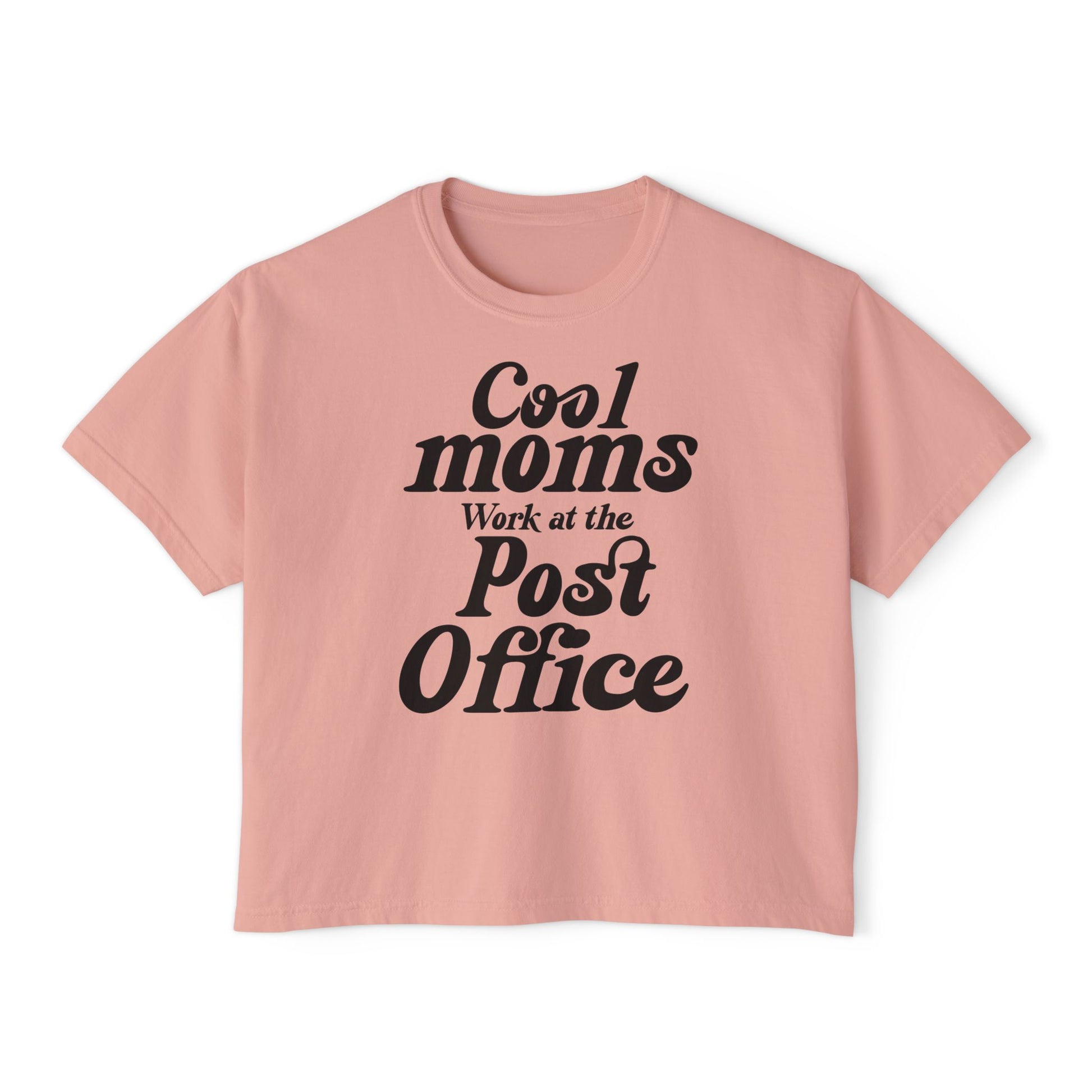 Cool Moms Work at the Post Office Boxy Tee – Funny Mail Worker Shirt, Postal Mom Gift, Cute Delivery Worker T-Shirt, Relaxed Fit Women’s Tee