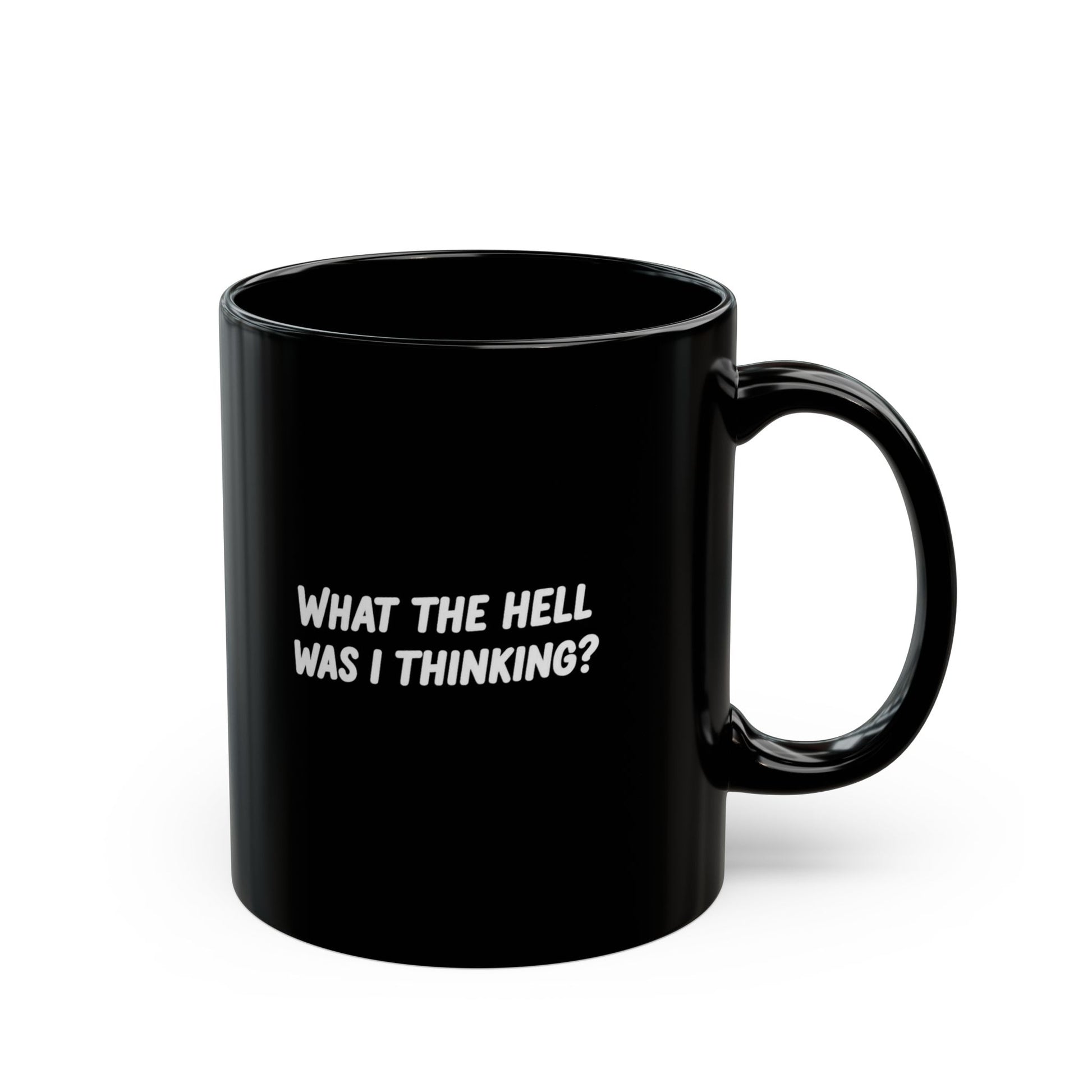 Funny Coffee Mug, Office Humor Ceramic Cup, Gift for Colleagues, Birthday Present, Black Mug with Quotes