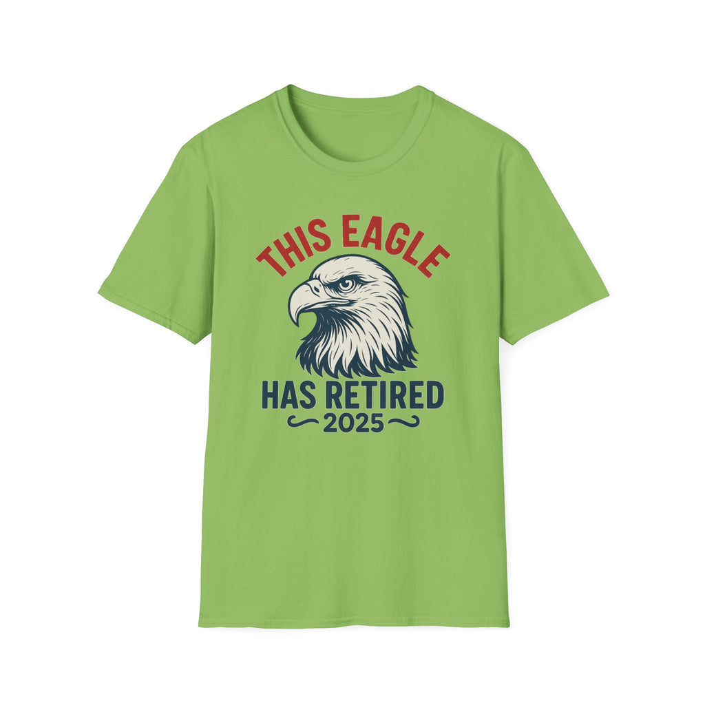 This Eagle Has Retired 2025 - Funny Eagle Retirement T-Shirt, Postal Retirement Gifts, Gifts For Postal Workers