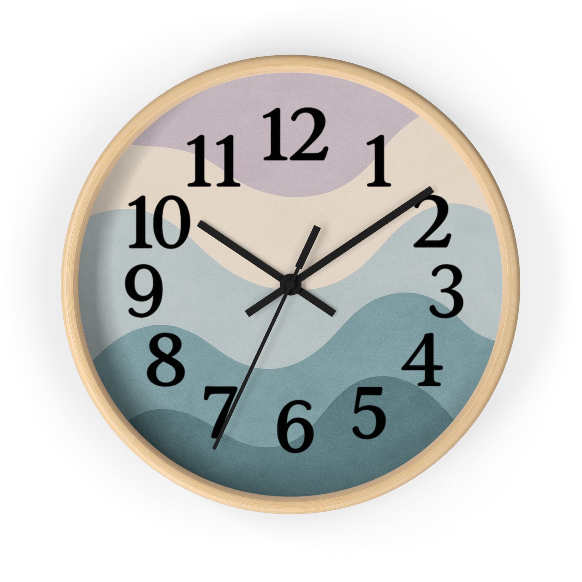 Serene Wave Wall Clock – Modern Home Décor, Gift for Ocean Lovers, Minimalist Timepiece, Coastal Vibes, Birthday Present