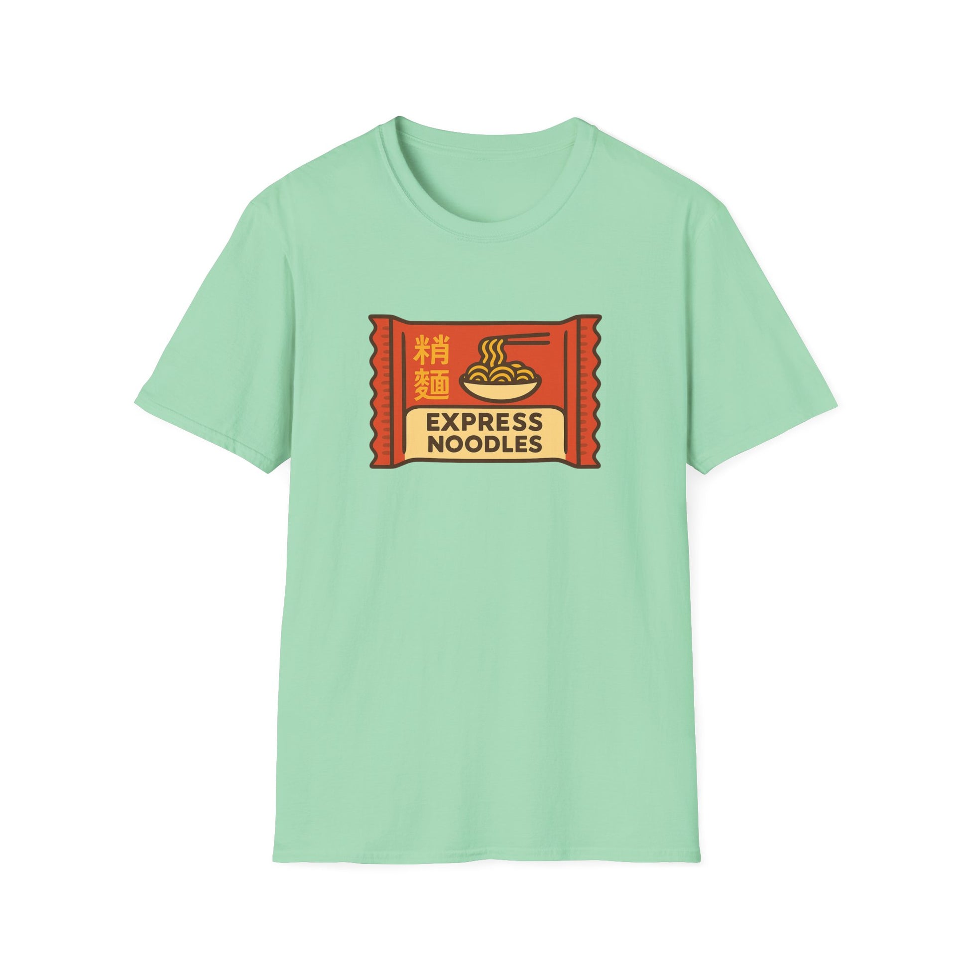 Express Noodles Unisex Softstyle T-Shirt - Casual Wear, Foodie Gift, Festival Attire, Comfortable Tee, Streetwear