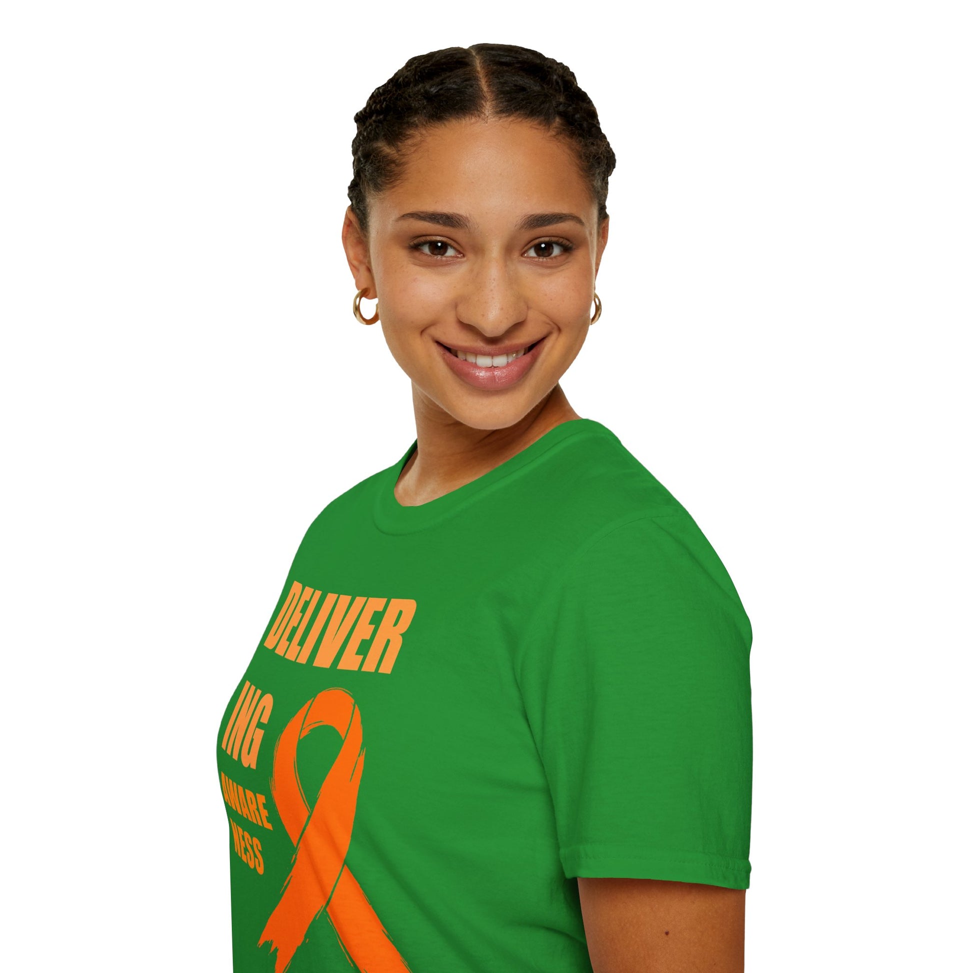 Multiple Sclerosis Awareness Shirt – Delivering Awareness Orange Ribbon Support Tee