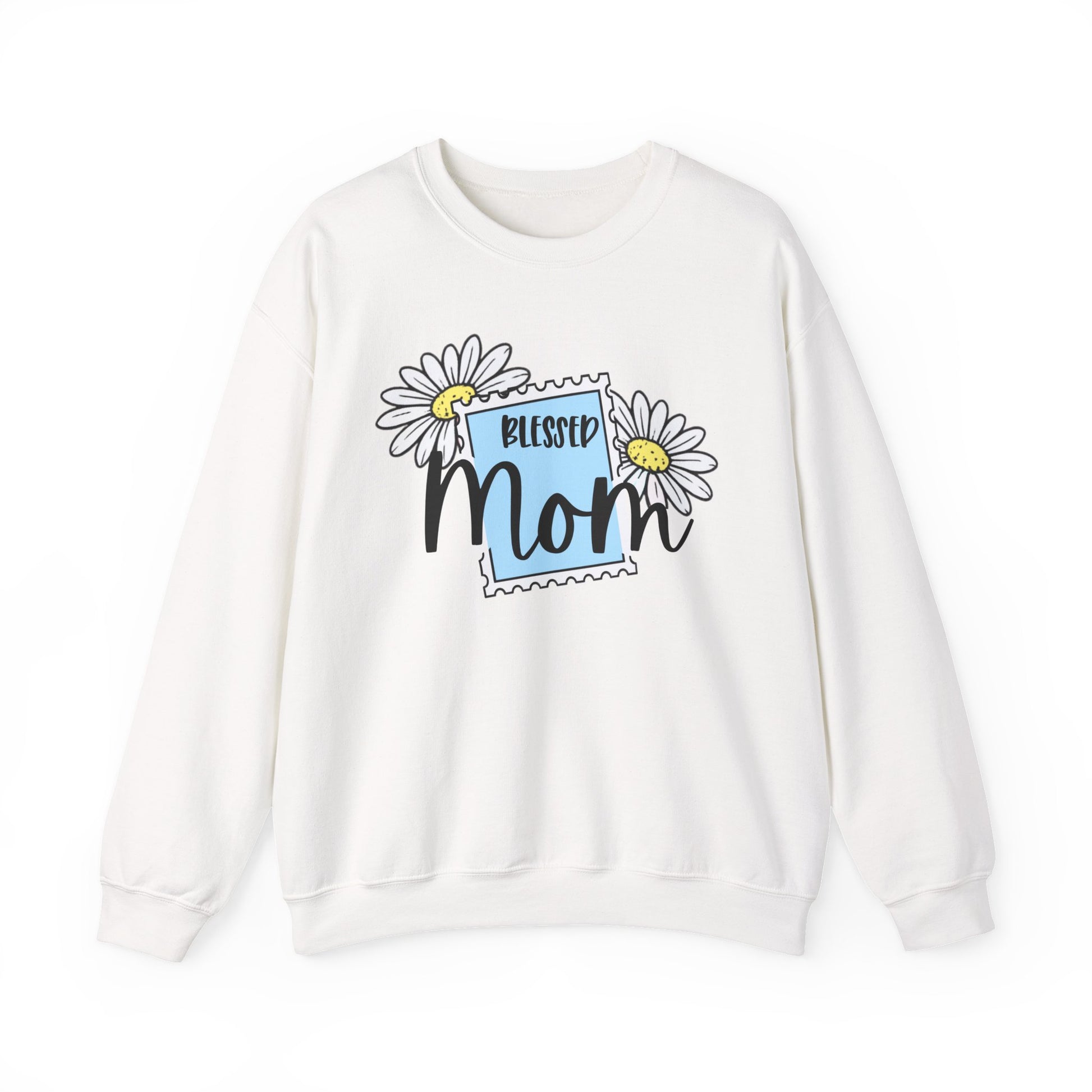 Blessed Mom Sweatshirt – Cute Mother’s Day Gift for Mom | Minimalist Stamp Design Crewneck | Mama Gift, Gift for Her