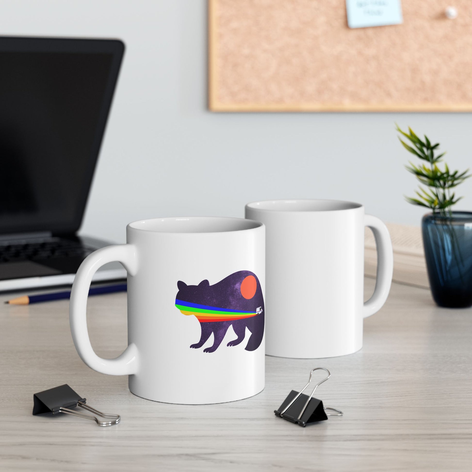 Retro Rainbow Elephant Mug, Unique Gift, Coffee Cup for Animal Lovers, Birthday Present, Home Décor, Fun Drinkware