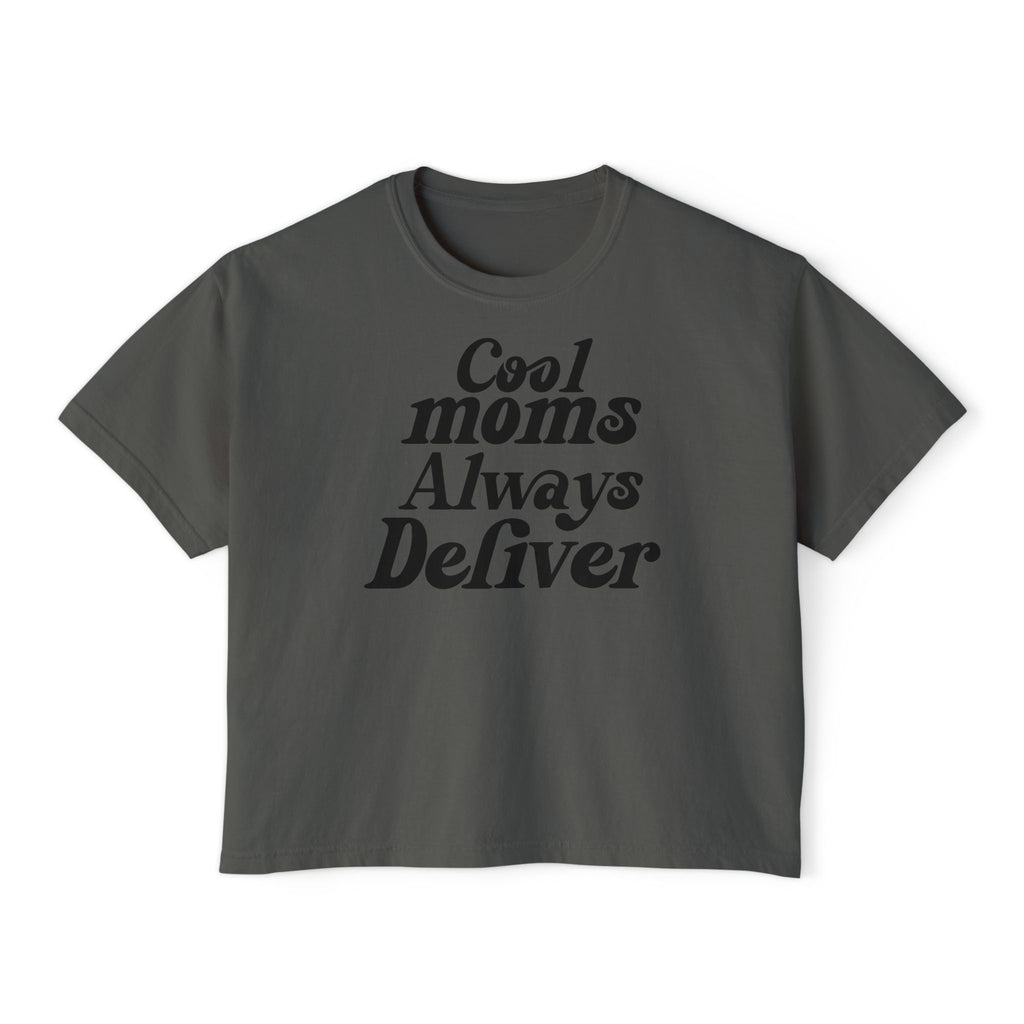 Cool Moms Always Deliver Boxy Tee – Funny Mail Worker Shirt, Postal Mom Gift, Cute Delivery Worker T-Shirt, Relaxed Fit Women’s Tee