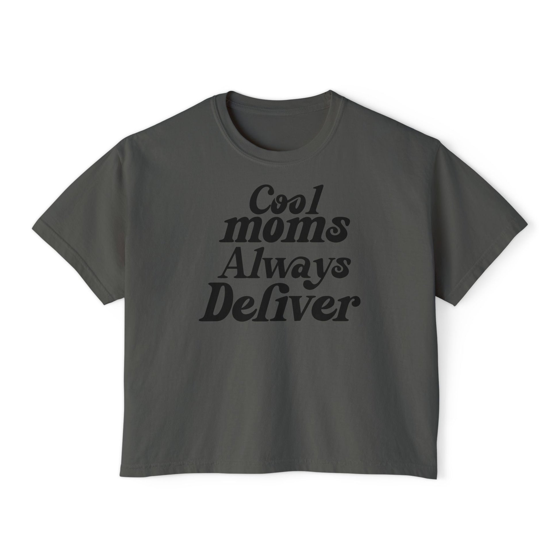 Cool Moms Always Deliver Boxy Tee – Funny Mail Worker Shirt, Postal Mom Gift, Cute Delivery Worker T-Shirt, Relaxed Fit Women’s Tee