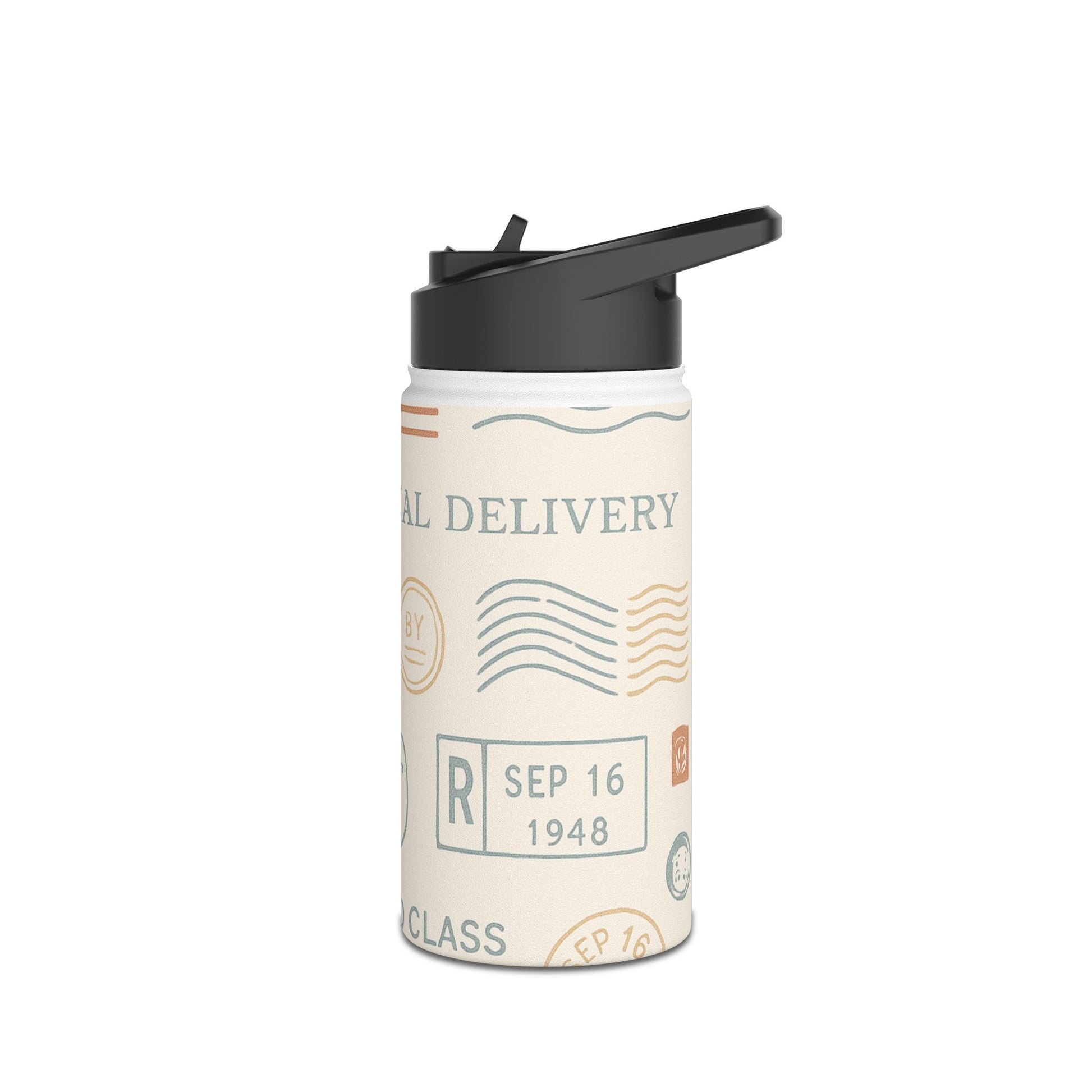 Vintage-Inspired Stainless Steel Water Bottle, Eco-Friendly Travel, Fitness Hydration, Gift for Adventurers, Cool Drinkware