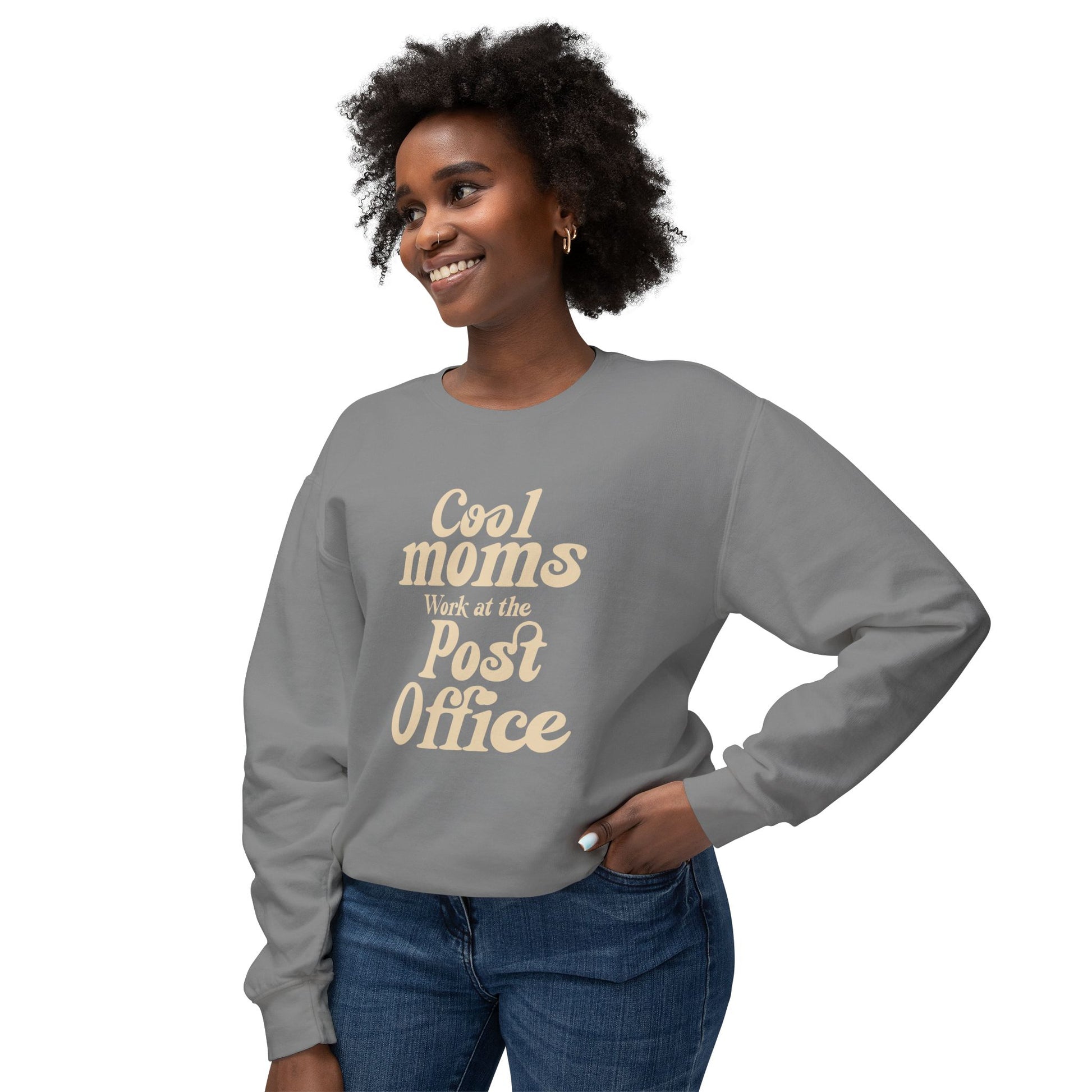 Cool Moms Work For The Post Office Crewneck Sweatshirt – Funny Mom Sweatshirt, Cute Mother’s Day Gift, Cozy Women’s Pullover, Delivery Worker Gift