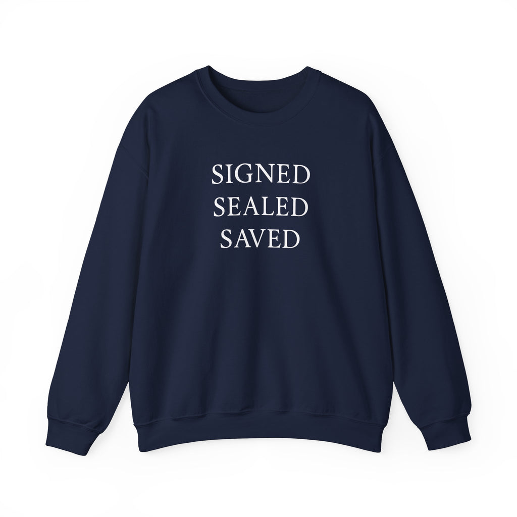 Signed Sealed Saved Crewneck Sweatshirt, Postal Workers Sweatshirts, Christian Sweatshirts, Gifts For Postal Workers, Gift Ideas.