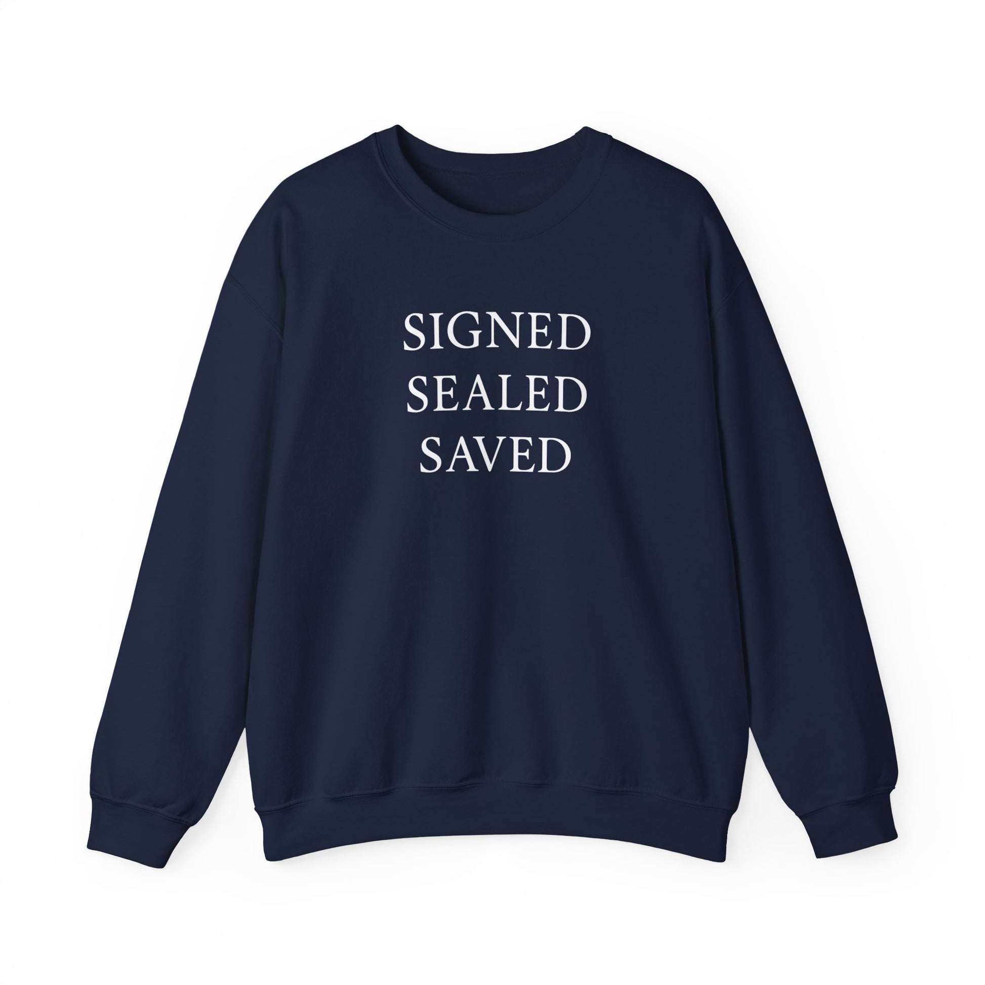 Signed Sealed Saved Crewneck Sweatshirt, Postal Workers Sweatshirts, Christian Sweatshirts, Gifts For Postal Workers, Gift Ideas.