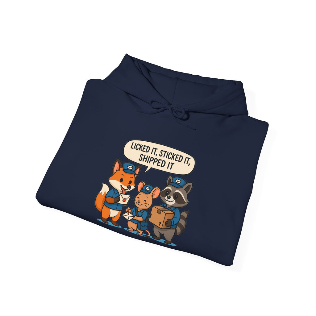 Mail Mischief Animal Mascots Licked it , stocked it, shipped it Hoodie