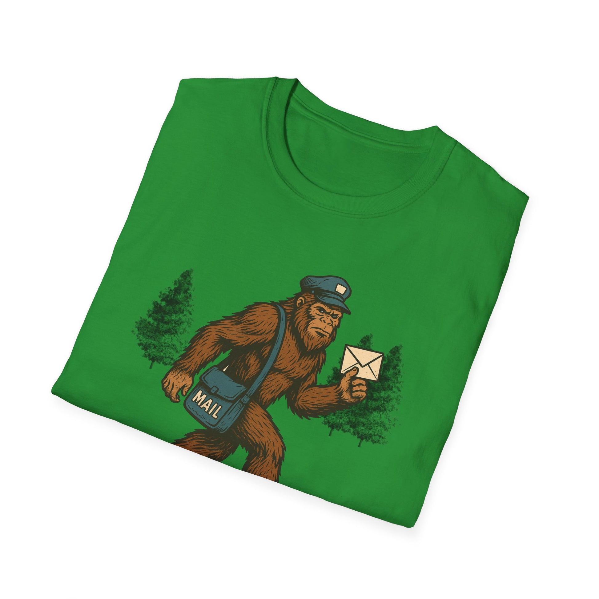 Sasquatch Mail Unisex T-Shirt | The Man, The Myth, The Legend | Postal Carrier, Perfect for Nature Lovers, Gifts, and Funny Graphic Tees