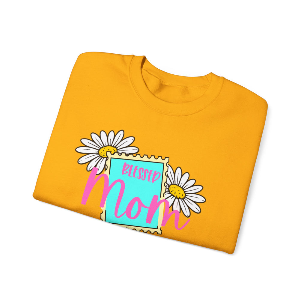 Blessed Mom Sweatshirt – Cute Mother’s Day Gift for Mom | Minimalist Stamp Design Crewneck | Mama Gift, Gift for Her