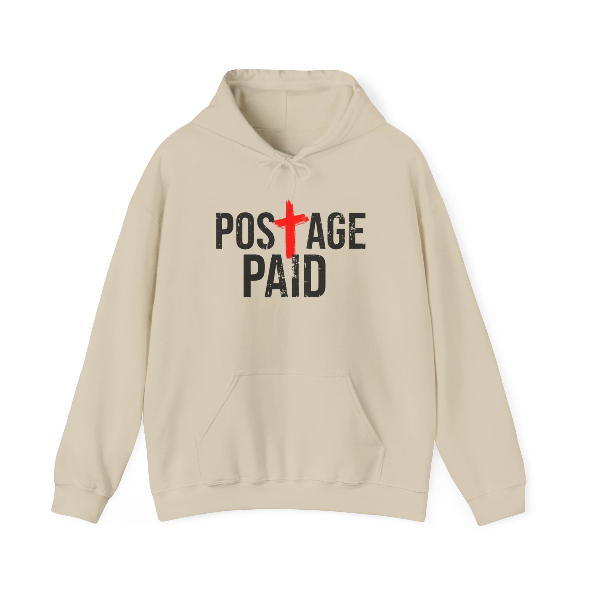 Postage Paid Graphic Hoodie, Christian Hoody, Gifts for Postal Workers, Inspirational Gifts, Inspirational Hoody.