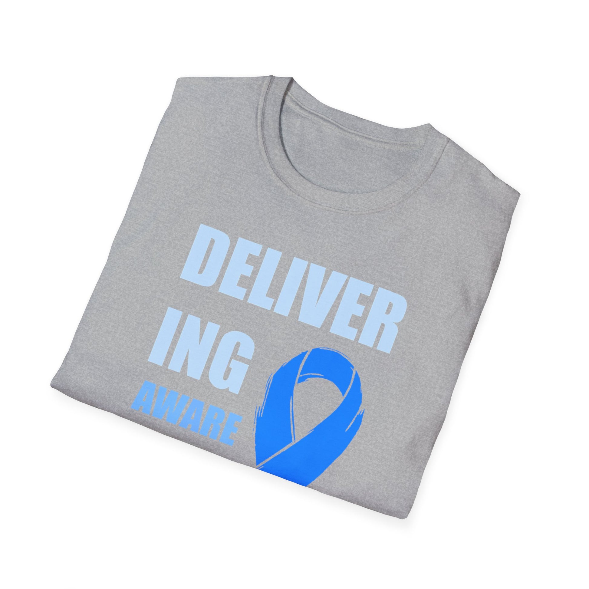 Prostate Cancer Awareness Shirt – Delivering Awareness Light Blue Ribbon Support Tee