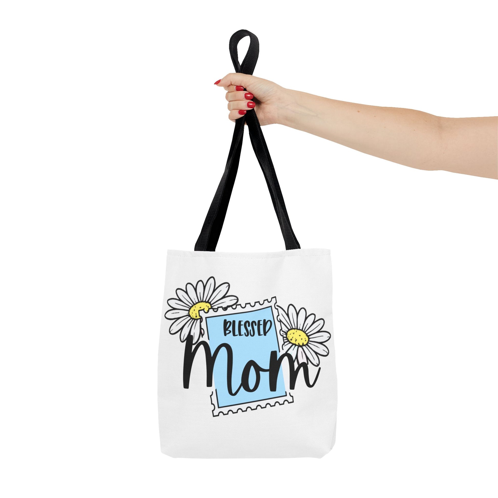 Blessed Mom Daisy Tote Bag — Floral Mother's Day Canvas Tote