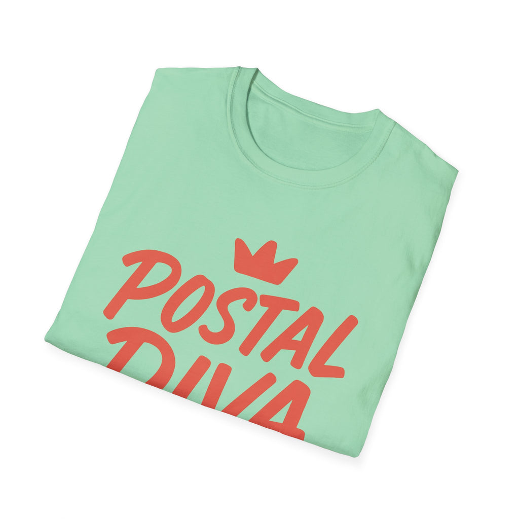 Postal Diva Unisex T-Shirt - Fun Gift for Postal Workers, Casual Wear, Birthday, Holidays, Graphic Tee