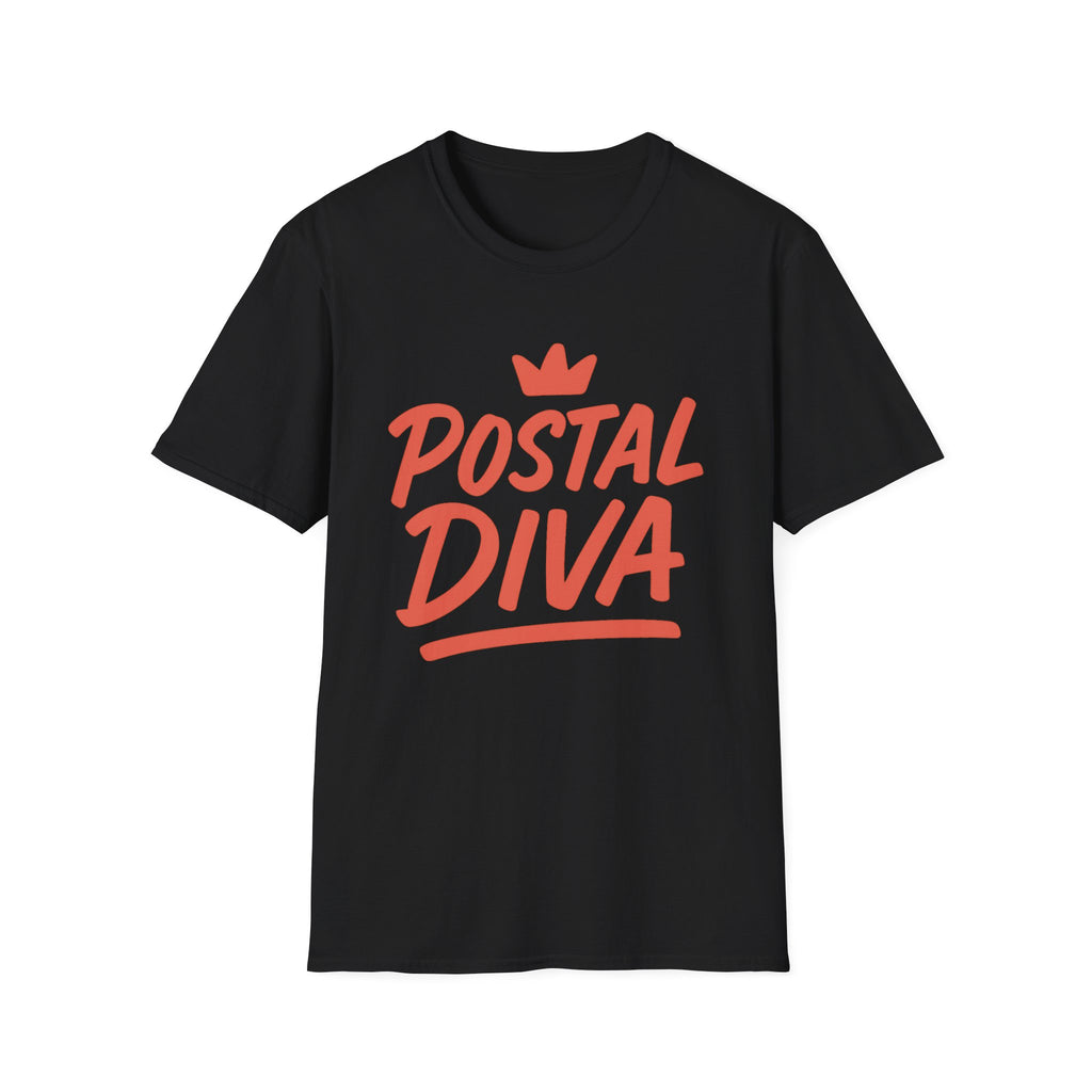 Postal Diva Unisex T-Shirt - Fun Gift for Postal Workers, Casual Wear, Birthday, Holidays, Graphic Tee