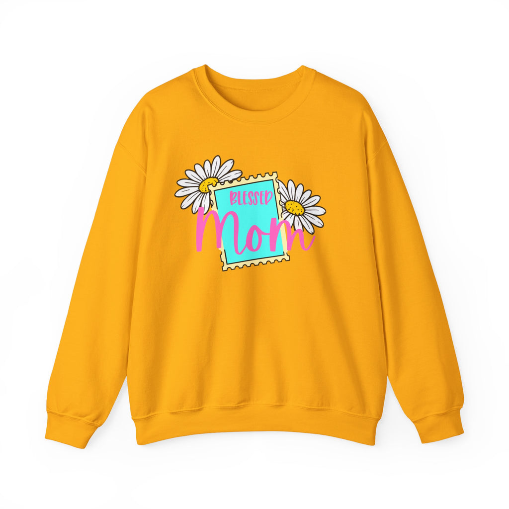 Blessed Mom Sweatshirt – Cute Mother’s Day Gift for Mom | Minimalist Stamp Design Crewneck | Mama Gift, Gift for Her