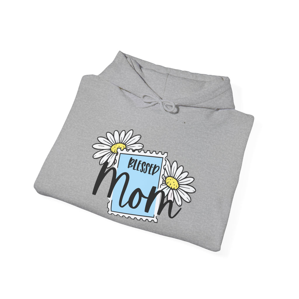 Blessed Mom Hoodie – Cute Mother’s Day Gift for Mom | Minimalist Stamp Design Mom Sweatshirt