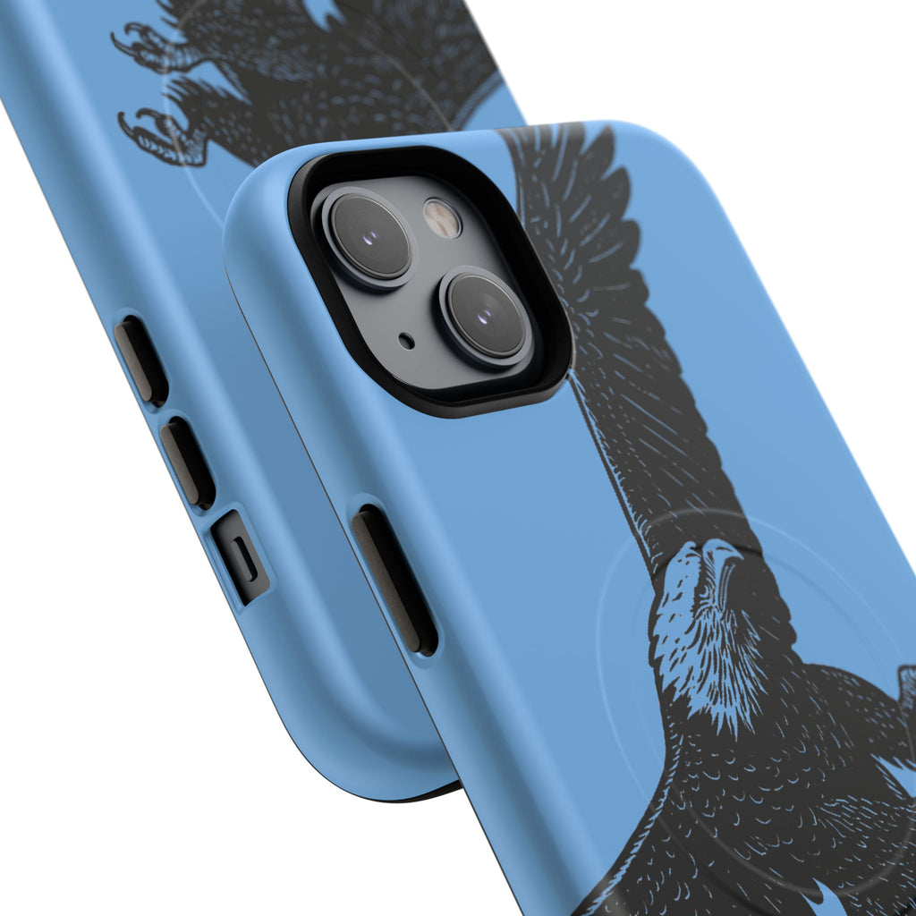 Eagle Flight Tough Magnetic Phone Case — Protective Magnetic Snap Cover with Soaring Eagle Design