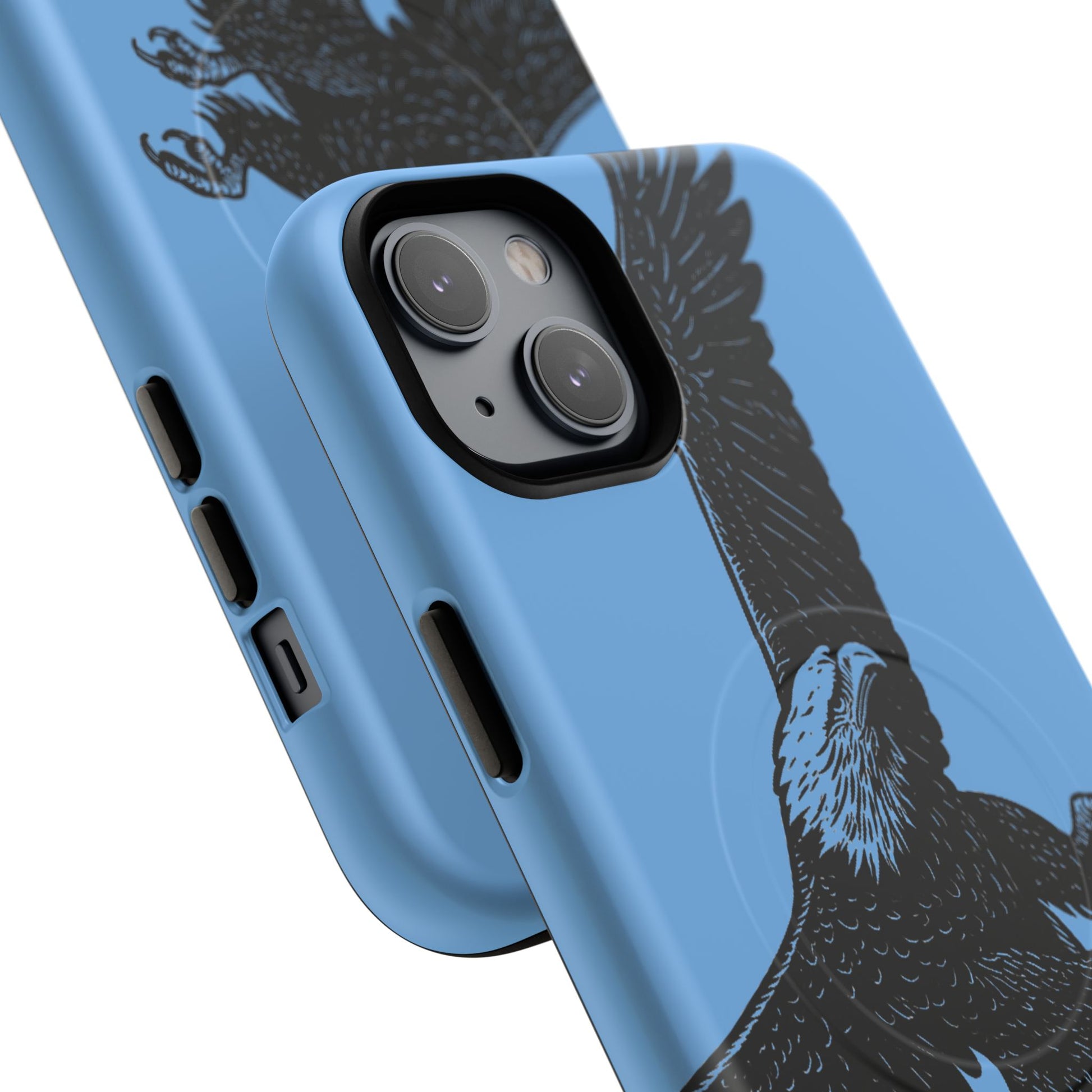 Eagle Flight Tough Magnetic Phone Case — Protective Magnetic Snap Cover with Soaring Eagle Design